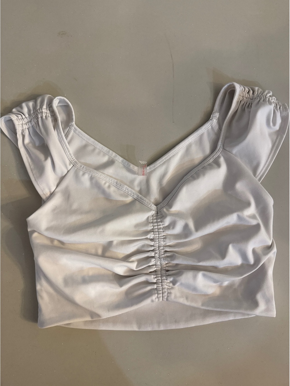 Free people, white crop shirt, size medium